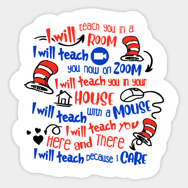 Dr Seuss T-Shirt Sticker by jonalexlove